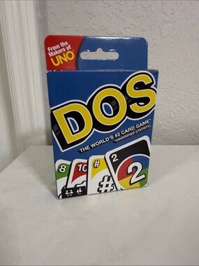UNO de 50 DOS Card Game Blue Yellow Red Green Black
